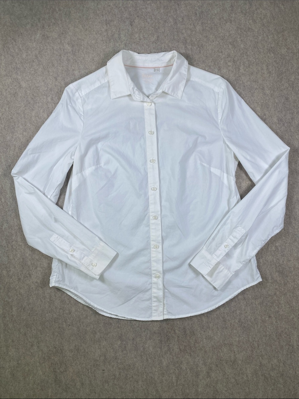 Boden The Classic Shirt White Cotton Button Down Blouse US 8R